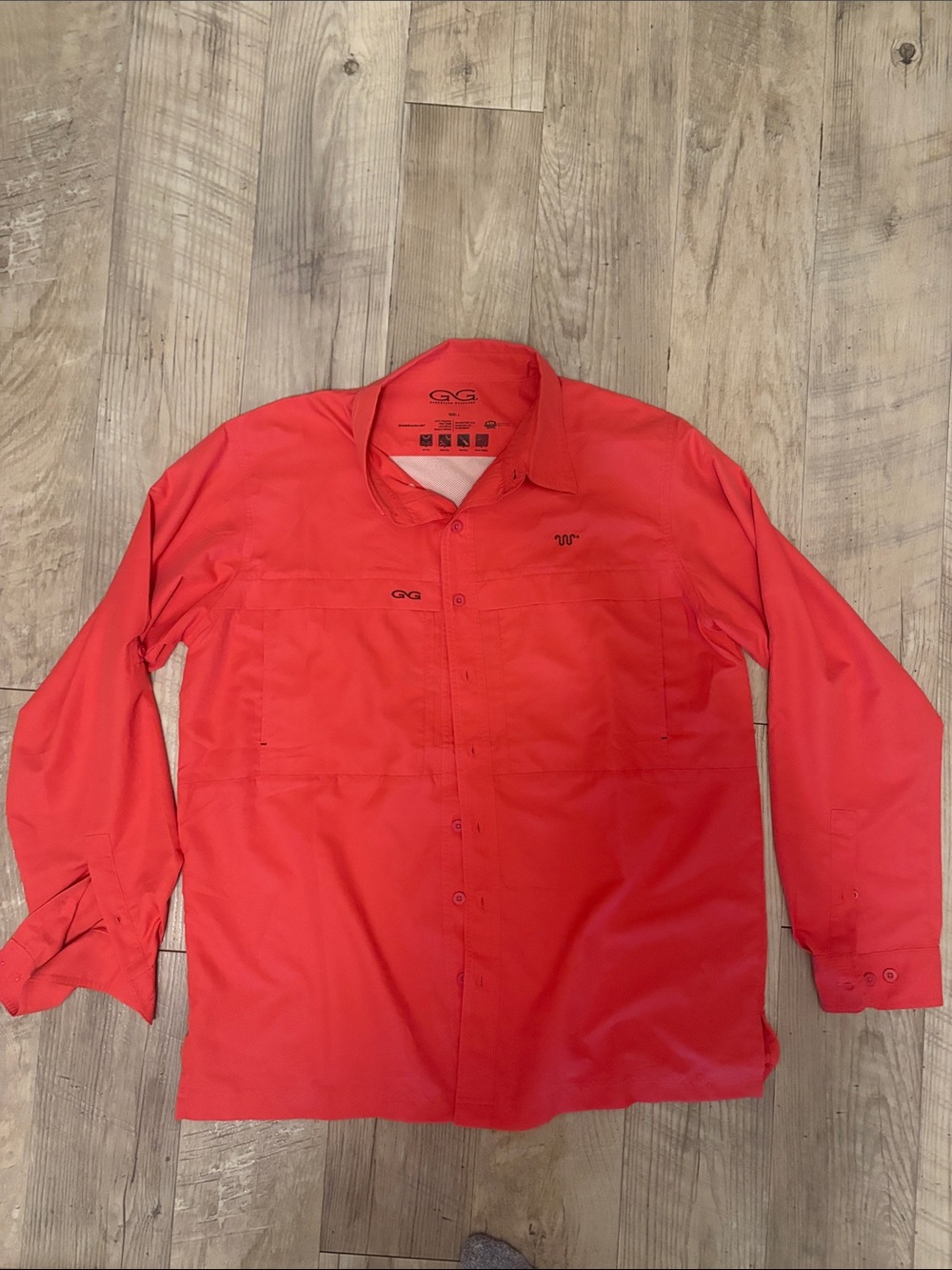 Game Guard King Ranch Edition Long-Sleeve Button-Up Fishing Shirt in Salmon